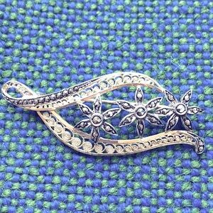 Vintage sterling silver Germany Marcasite pin